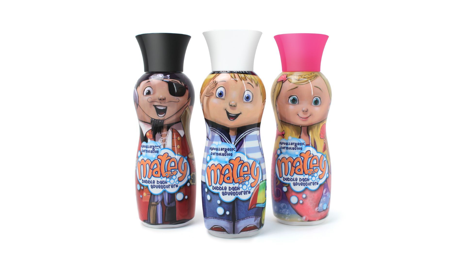 Matey Bottles on a white background