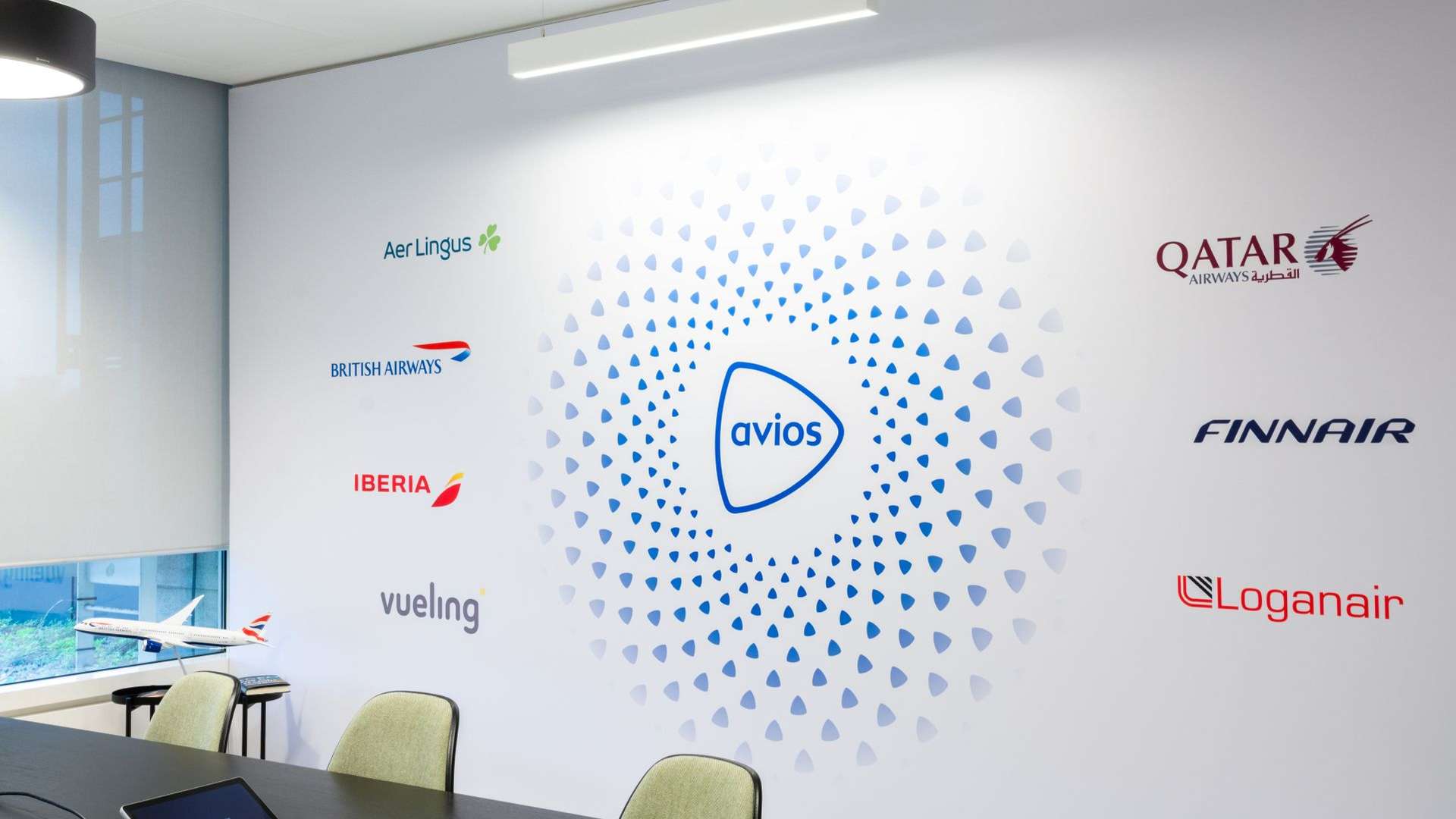 Avios logo wall