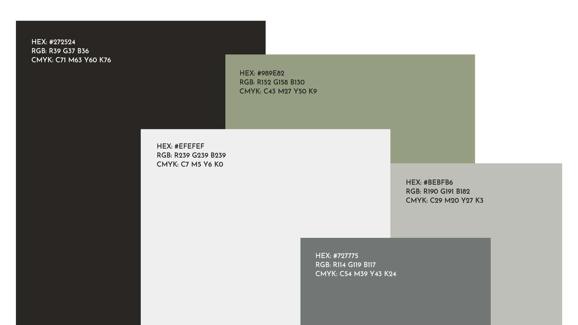 Evolve colour palette