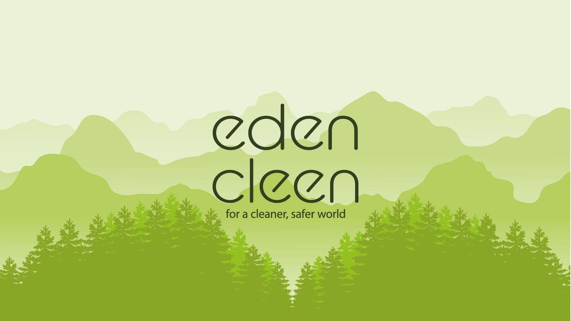 Eden Clean Logo on Forest backgdrop illustration