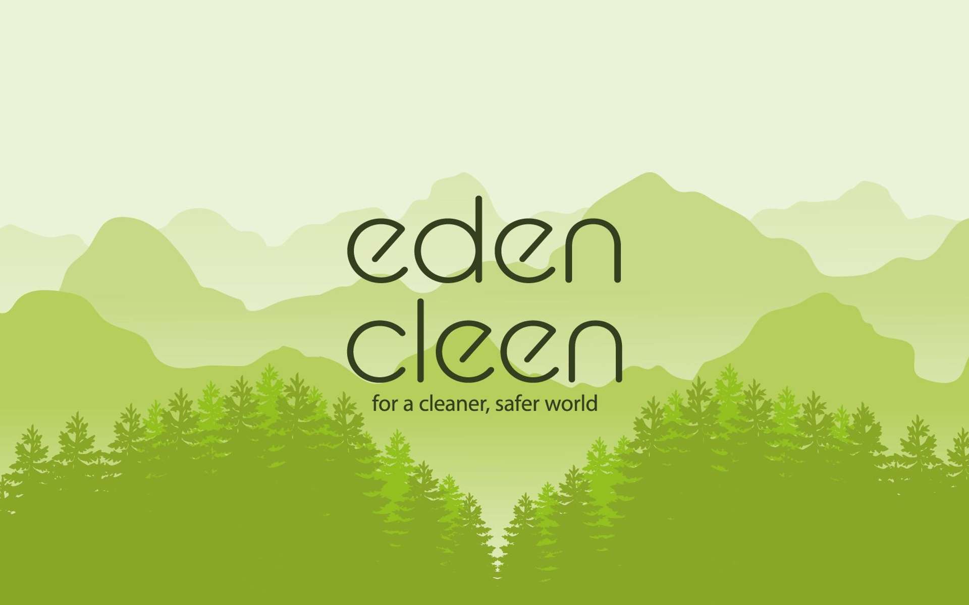 Eden Clean Logo on Forest backgdrop illustration