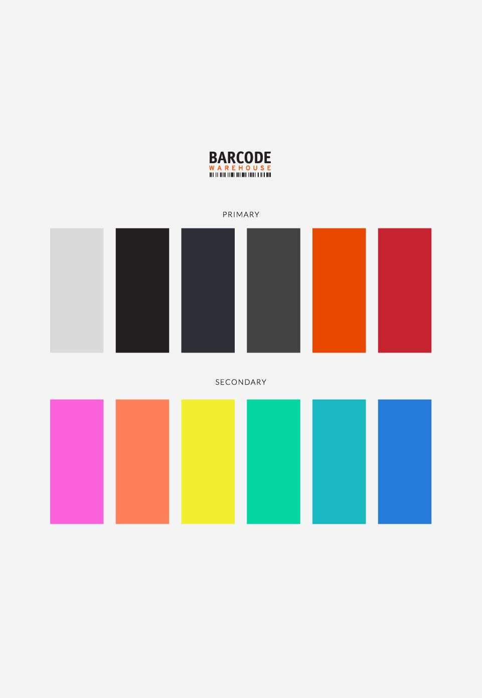 Barcode Warehouse colour palette
