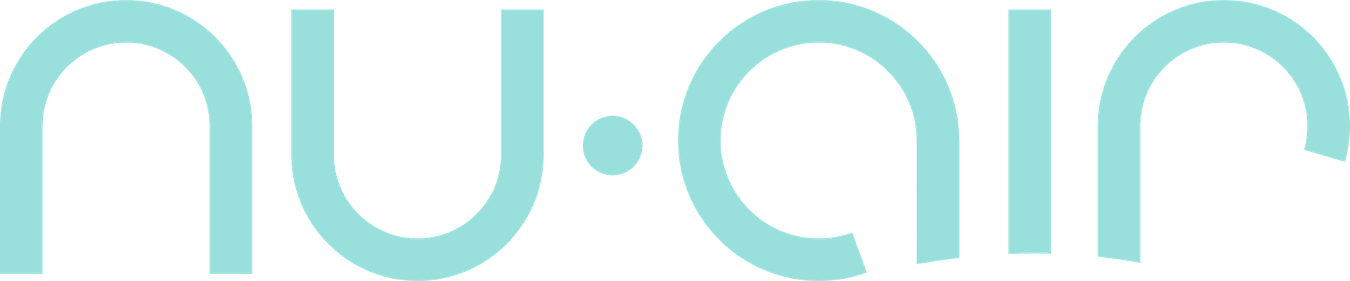Minimalist typographical logo design for nu.air