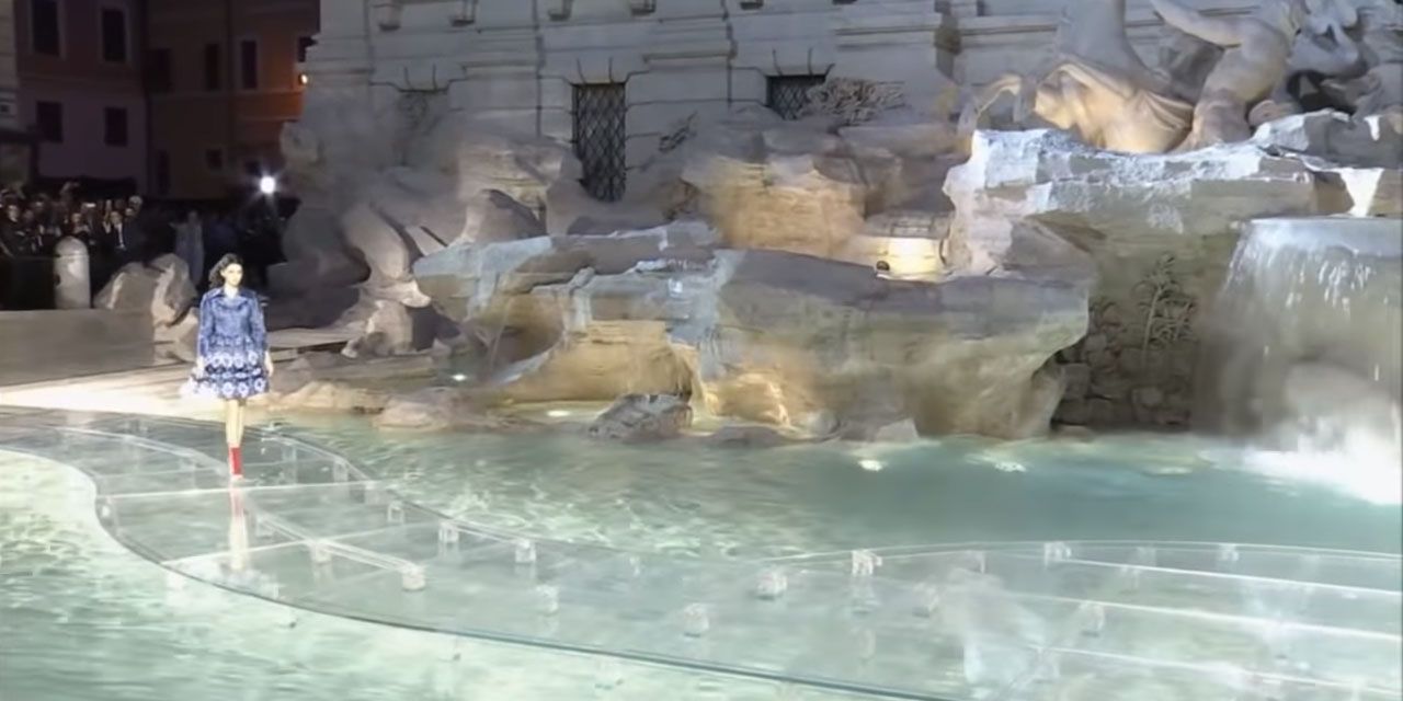 Fendi on water catwalk