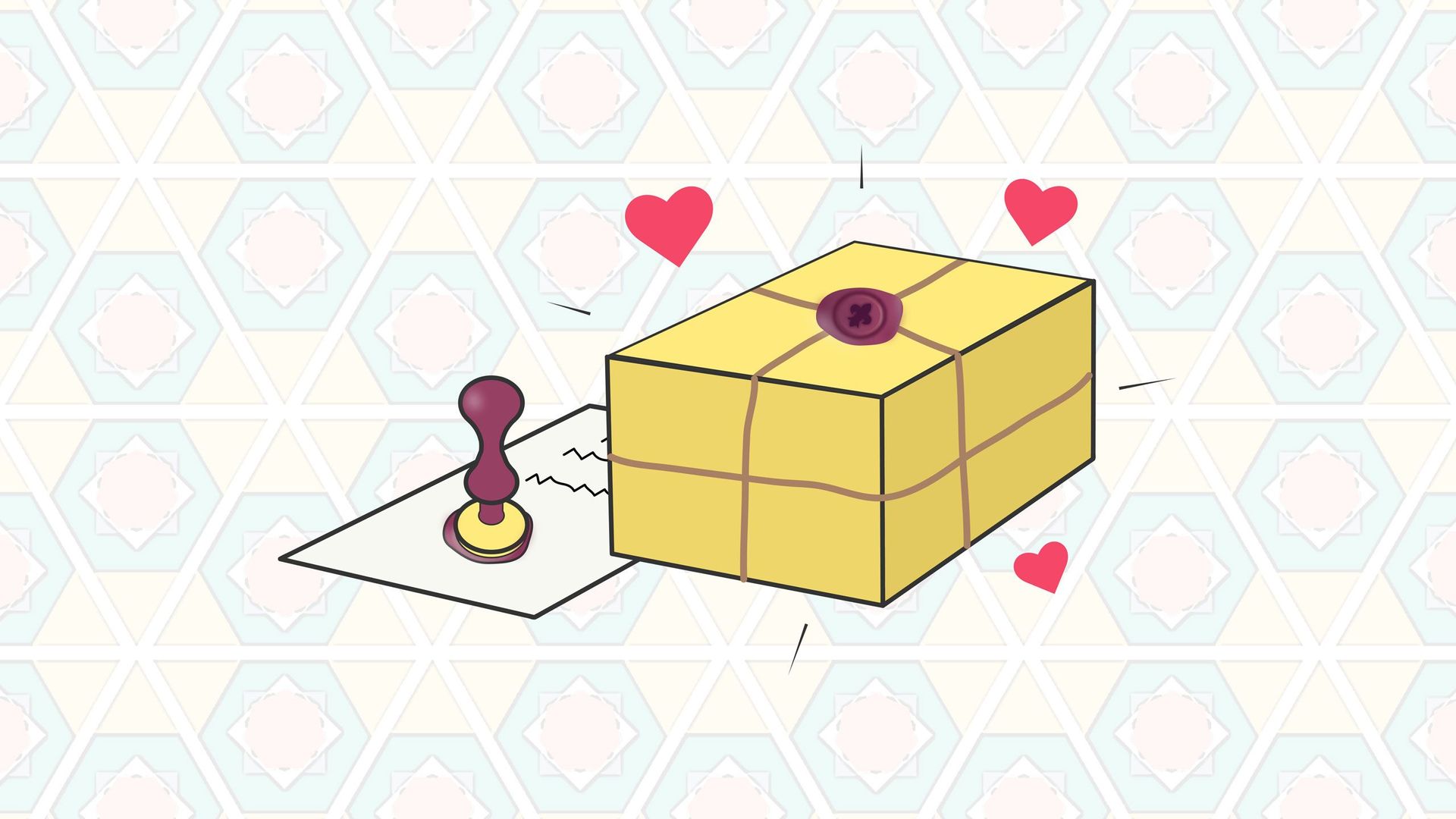 Sealing wax, bright packaging