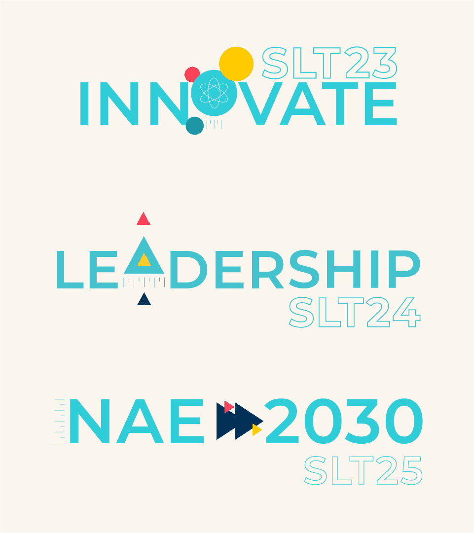 NAE SLT 23, 24, and 25 logos