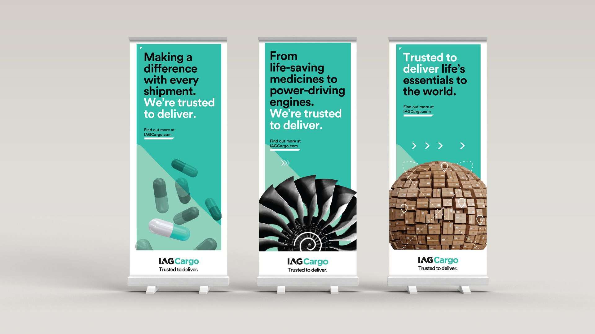Pull-up banner designs for IAG Cargo