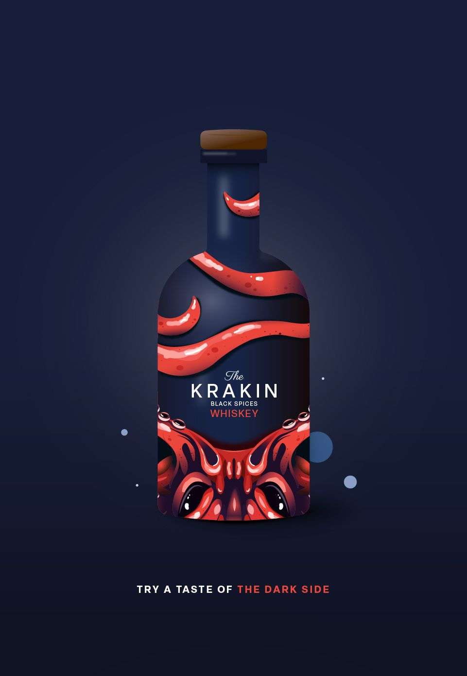 Krakin bottle poster/advert design