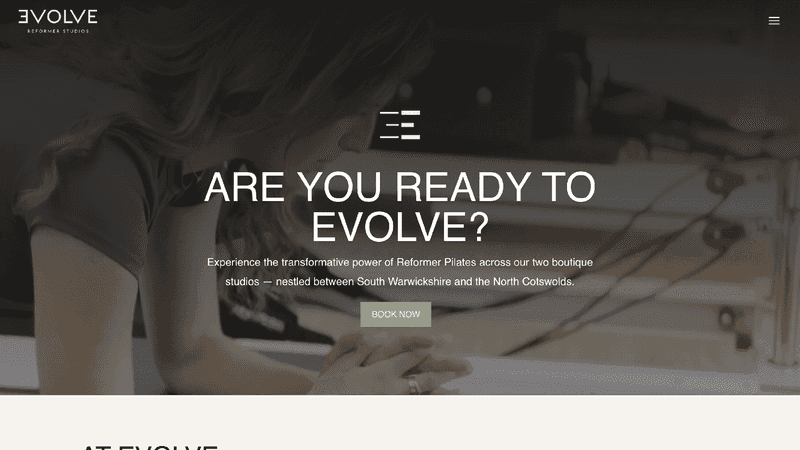 Evolve reformer pilates website
